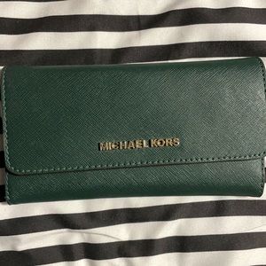 Michael Kors Hunter Green Tri-fold wallet